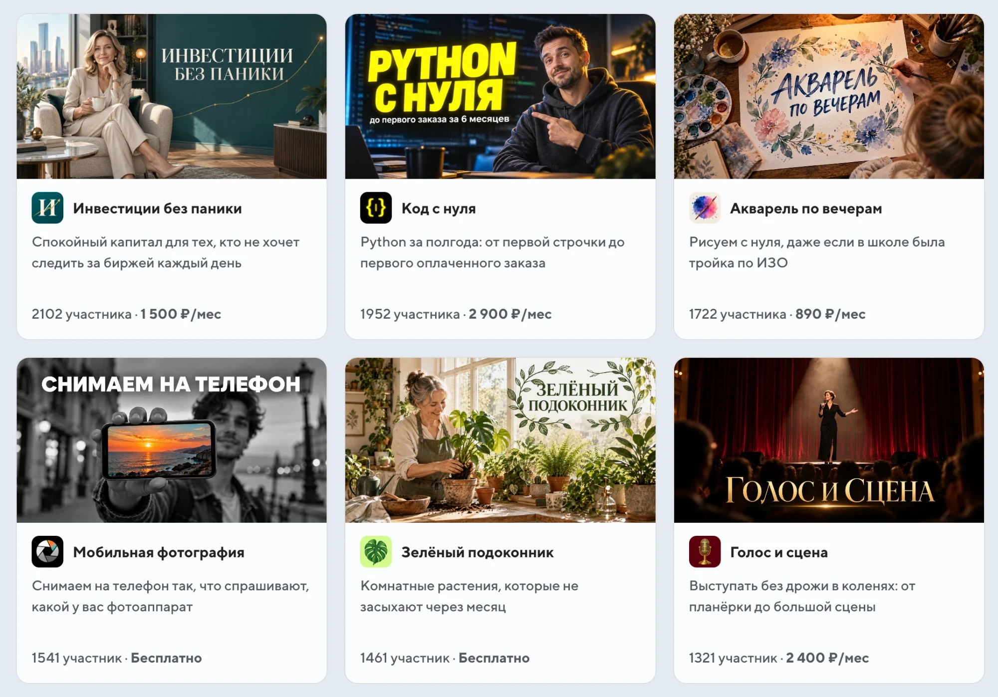 Платные и бесплатные сообщества на витрине